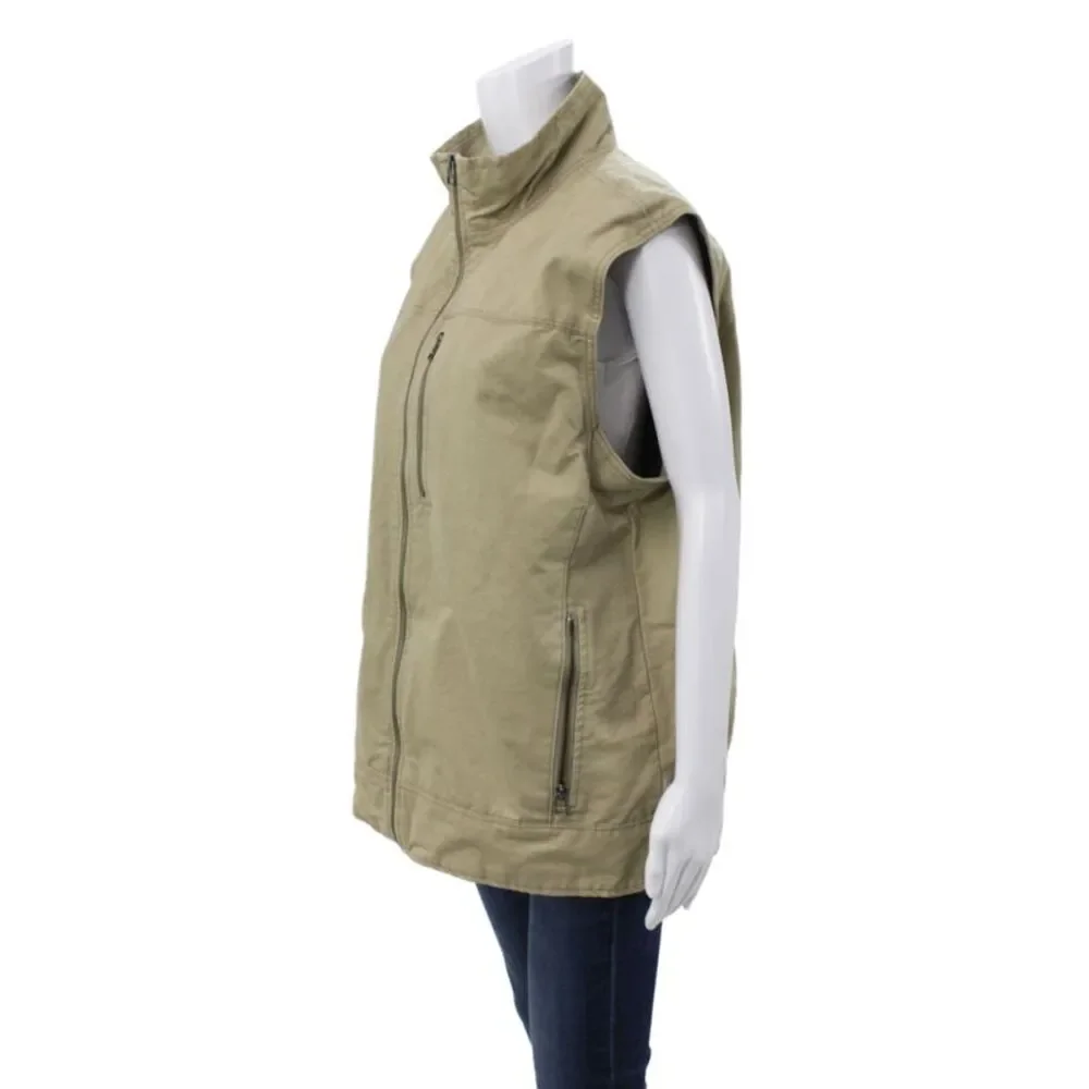 Kuhl Mens Vest Beige Cotton Zip Outdoor Fall Size XL
